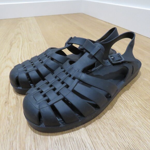 MELISSA Possession Jelly Fisherman Sandal Shoes in Matte Black Chunky Size US 7 - Picture 2 of 10